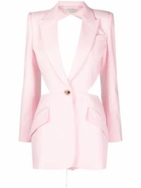 Alexander McQueen cut-out Detail Wool Blazer - at Farfetch