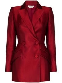 Alexander McQueen double-breasted Silk Blazer - at Farfetch