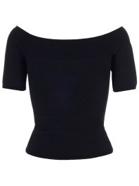 Alexander McQueen off shoulder T shirt at Cettire