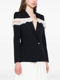 Alexander McQueen slash-detail double-breasted Blazer Blue at Farfetch