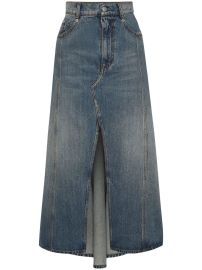 Alexander McQueen slit-detail Denim Skirt - at Farfetch