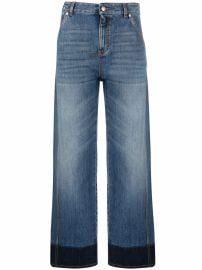 Alexander McQueen two-tone straight-leg Jeans - at Farfetch