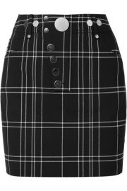 Alexander Wang - Checked woven mini skirt at Net A Porter