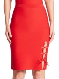 Alexander Wang - Lace-Up Slit Pencil Skirt at Saks Off 5th