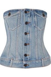 Alexander Wang - Strapless denim top at Net A Porter