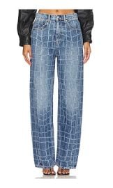 Alexander Wang Balloon Jean Croc Rip In Vintage Medium Indigo at Revolve