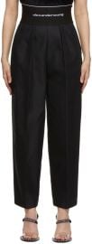 Alexander Wang Black Carrot Trousers SSENSE at Ssense