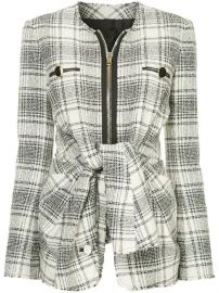 Alexander Wang Checked tie-front Jacket - Farfetch at Farfetch