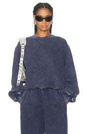 Alexander Wang Crewneck Sweatshirt in Acid Black Ice FWRD at FWRD