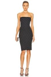 Alexander Wang Crystal Logo Strapless Midi Dress at FWRD