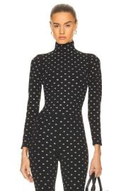 Alexander Wang Crystal Logo Turtleneck Top at FWRD