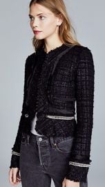 Alexander Wang Deconstructed Tweed Jacket with Chain Trim at Shopbop