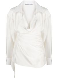 Alexander Wang Draped Silk Shirt - at Farfetch