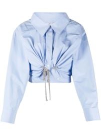 Alexander Wang Drawstring Gathered Cropped Shirt - at Farfetch