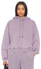 Alexander Wang Essential Hoodie In Acid Pink Lavender at Revolve