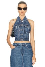 Alexander Wang Halter Top in Deep Blue FWRD at FWRD