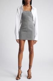 Alexander Wang Herringbone Tailored Minidress Bolero Shirt at Nordstrom