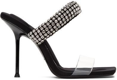 Alexander Wang Julie Crystal Embellished Slide Sandals at Ssense