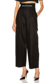 Alexander Wang Logo Elastic High Waisted Trouser in Black   FWRD at Forward