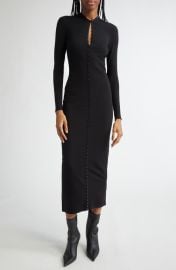 Alexander Wang Long Sleeve Knit Button-Up Body-Con Dress at Nordstrom