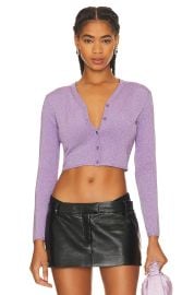 Alexander Wang Long Sleeve V Neck Cardigan In Unicorn at Revolve