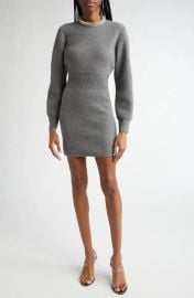 Alexander Wang Mini Sweater Dress with Crystal Hotfix Tubular Collar at Nordstrom