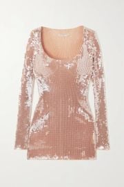 Alexander Wang Sequin Ribbed Mini Dress at Net a Porter