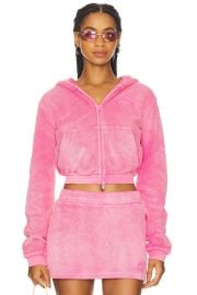 Alexander Wang Shrunken Zipup In Washed Lotus at Revolve