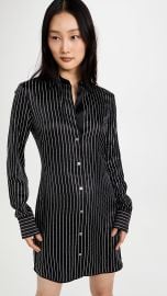 Alexander Wang Slim Shirt Dress with Crystal Hotfix at Shopbop