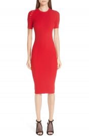 Alexander Wang Snap Sleeve Body-Con Midi Dress   Nordstrom at Nordstrom