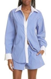 Alexander Wang Stripe Long Sleeve Button-Up Shirt at Nordstrom