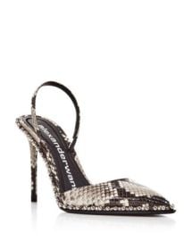 Alexander Wang Womens Snake-Embossed Leather Slingback Pumps Bloomingdales at Bloomingdales