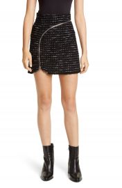 Alexander Wang Zipper Detail Tweed Miniskirt   Nordstrom at Nordstrom