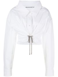 Alexander Wang crystal-embellished Cropped Shirt - at Farfetch