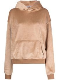 Alexander Wang suede-effect long-sleeved Hoodie - at Farfetch