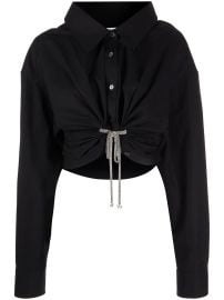 Alexander Wang tie-fastening Cropped Cotton Shirt - at Farfetch