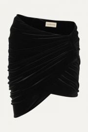 Alexandre Vauthier - Draped stretch-velvet mini skirt at Net A Porter