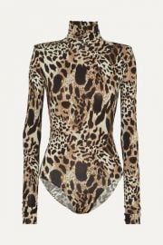 Alexandre Vauthier - Leopard-print stretch-jersey turtleneck bodysuit at Net A Porter