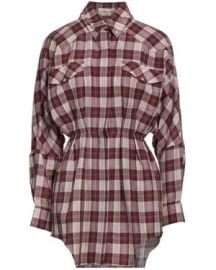 Alexandre Vauthier Check Print Shirt Dress at Yoox