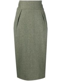 Alexandre Vauthier Herringbone Pencil Skirt at Alexandre Vauthier