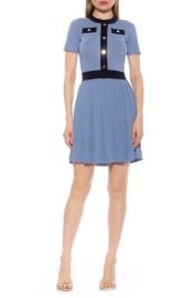 Alexia Admor Anders Short Sleeve Pleated Fit Flare Dress at Nordstrom Rack