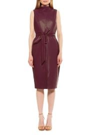 Alexia Admor Fara Faux Leather Dress in Burgundy at Nordstrom Rack