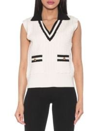 Alexia Admor Michelle Cable Knit Vest on SALE at Saks Off 5th