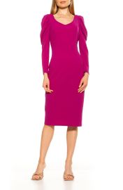 Alexia Admor Puff Sleeve Vneck Sheath at Nordstrom Rack