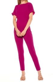 Alexia Admor Sadie Boatneck Tapered Jumpsuit in Magenta at Nordstrom Rack