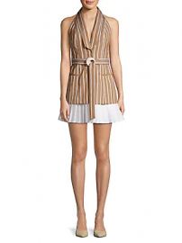 Alexis - Carmona Striped Sleeveless Blazer Dress at Saks Off 5th