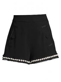 Alexis - Kendrick Imitation Pearl-Trim A-Line Shorts at Saks Fifth Avenue