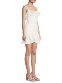 Alexis - Linzi Ruffled Lace Mini Dress at Saks Fifth Avenue