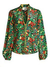 Alexis - Minu Linen  amp  Cotton Floral Blouse at Saks Fifth Avenue