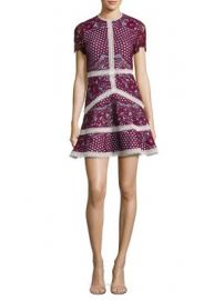 Alexis - Rustikan Embroidered Contrast Lace Mini Dress at Saks Fifth Avenue